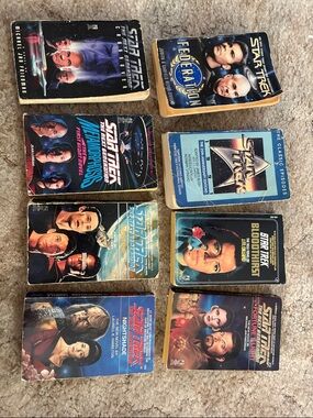 Bundle of 9 Books: Star Trek and Star Trek The Next Generation Paperback Books
